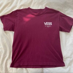 ✨4/$25 Vans Off the Wall Maroon Tee Skate